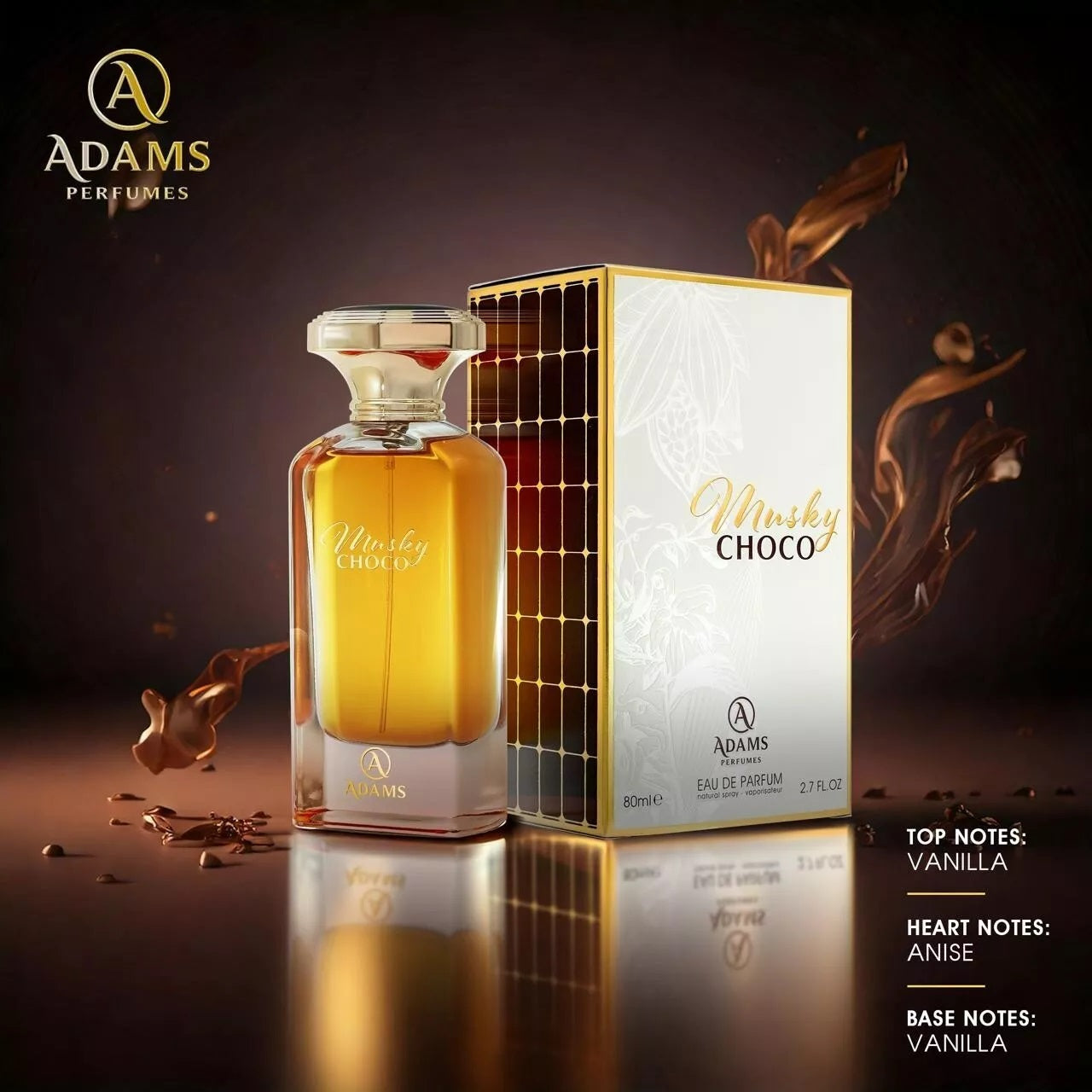 Musky Choco - 80ml - Eau De Parfum - Adams Perfumes - Oriental Perfume