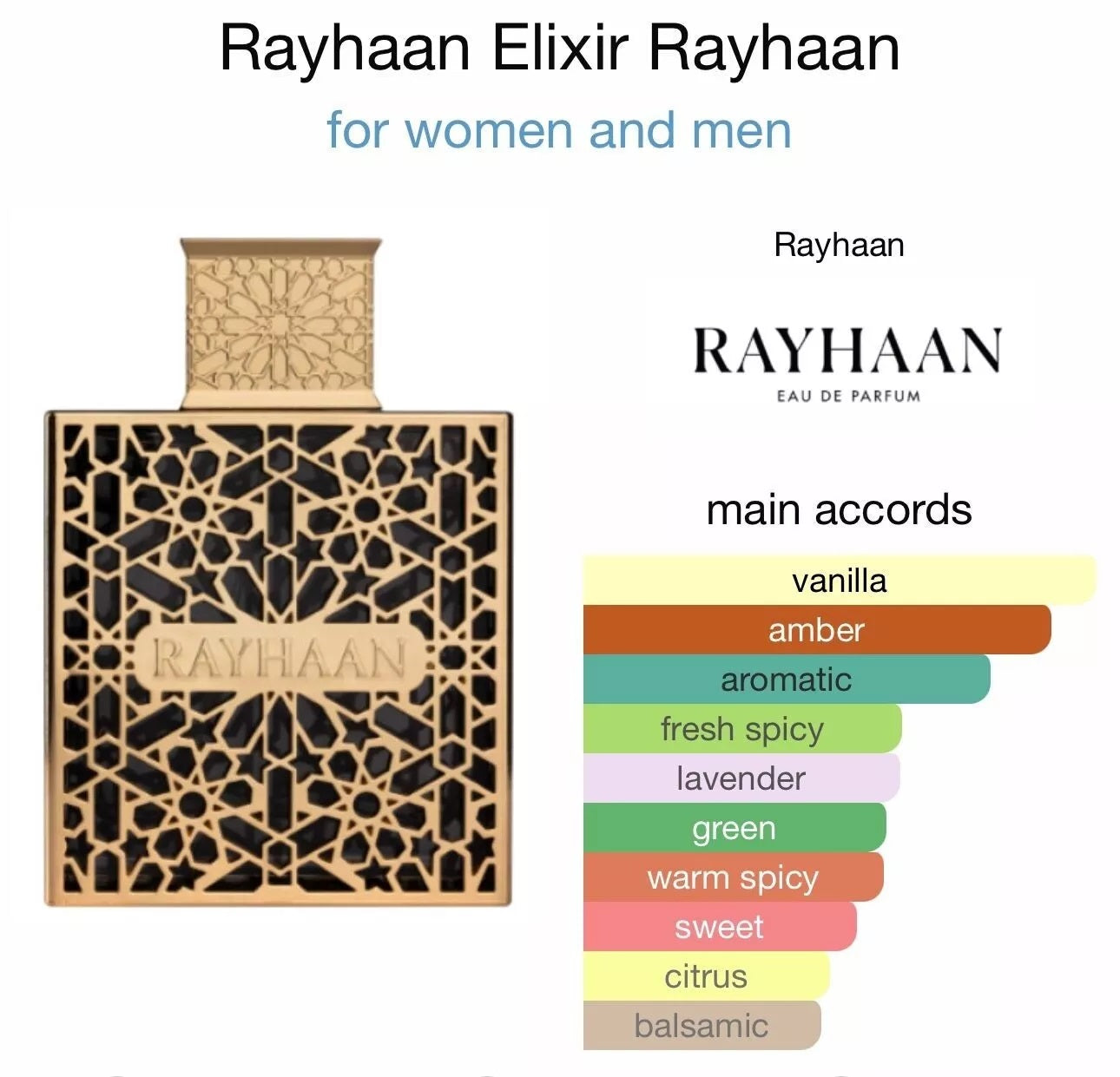 Rayhaan Elixir | Eau De Parfum 100ml | by Rayhaan