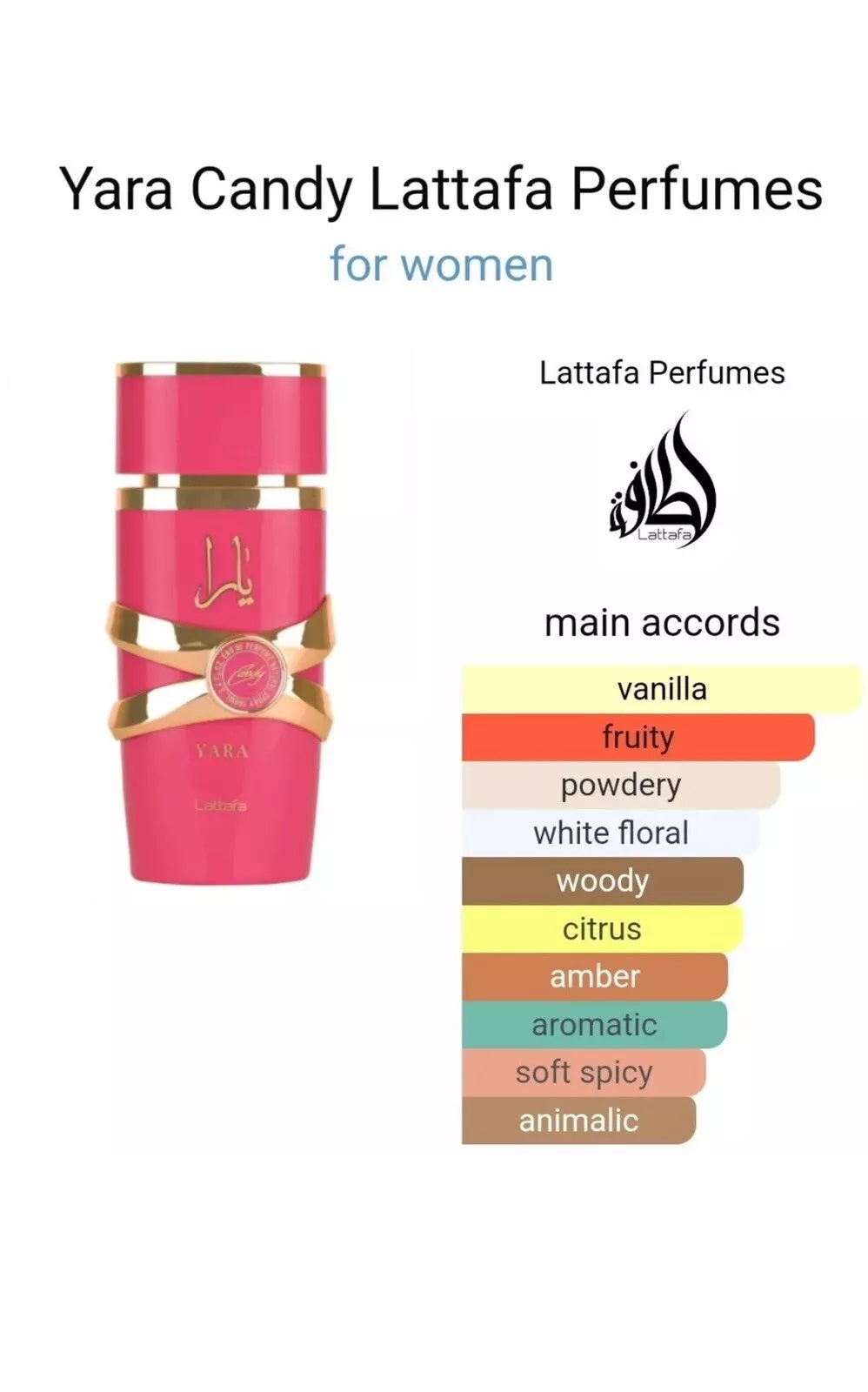 Lattafa Yara Candy Eau De Parfum 100ml For Women