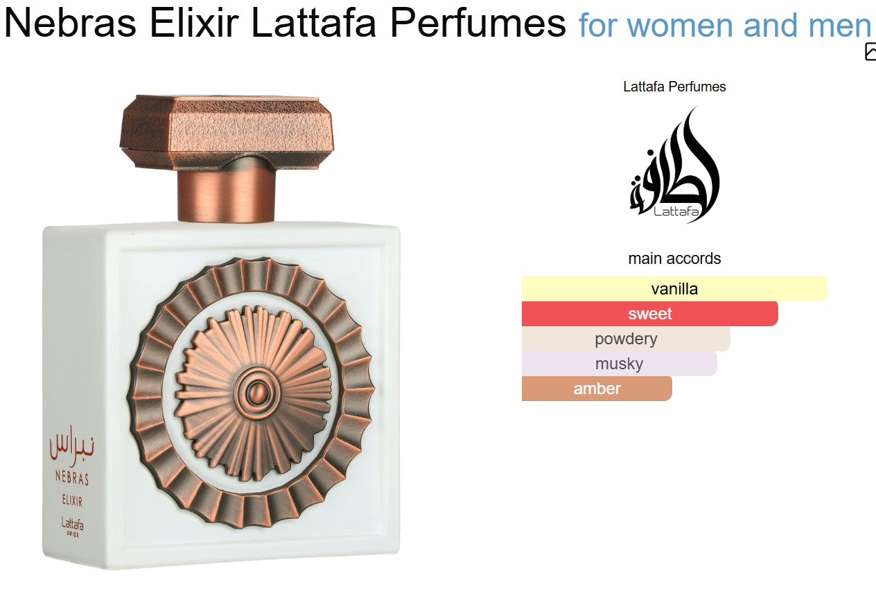 Nebras Elixir Lattafa Perfumes for women and men