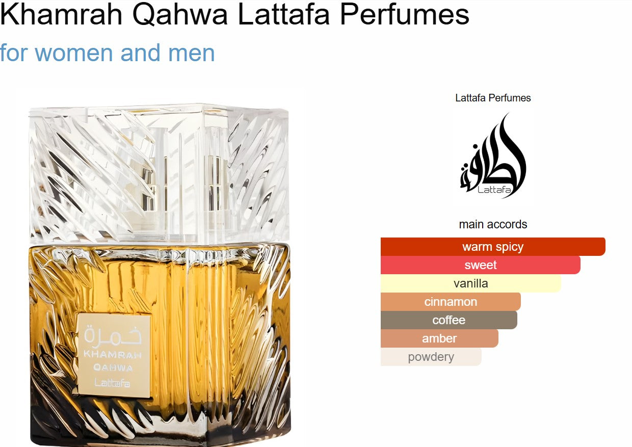 Khamrah Qahwa Perfume 100ml EDP Lattafa