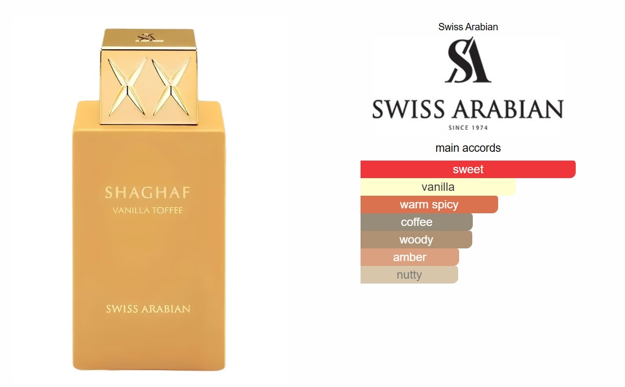 Shaghaf Vanilla Toffee Perfume 75ml EDP Swiss Arabian