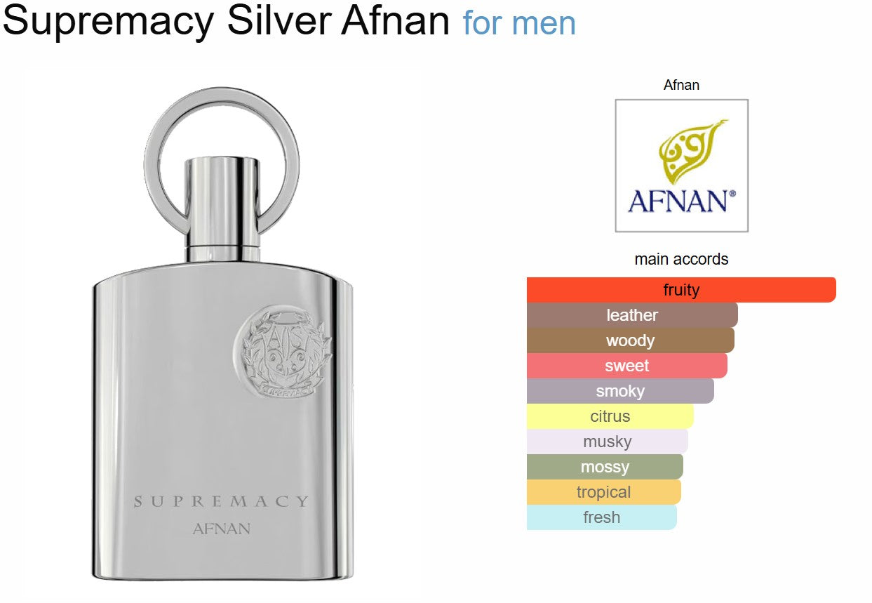 Afnan Supremacy Silver Eau de Parfum Spray 100ml