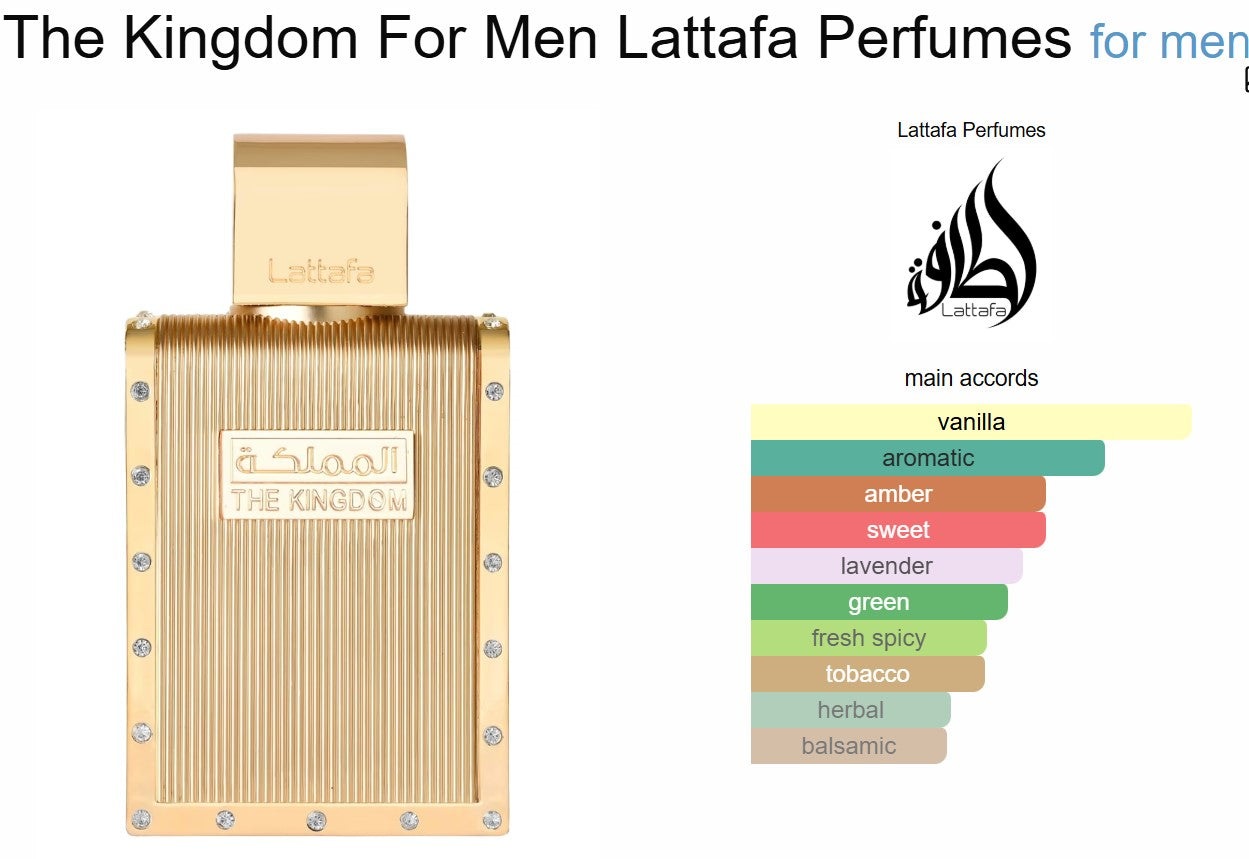 The Kingdom Men Perfume 100ml EDP Lattafa