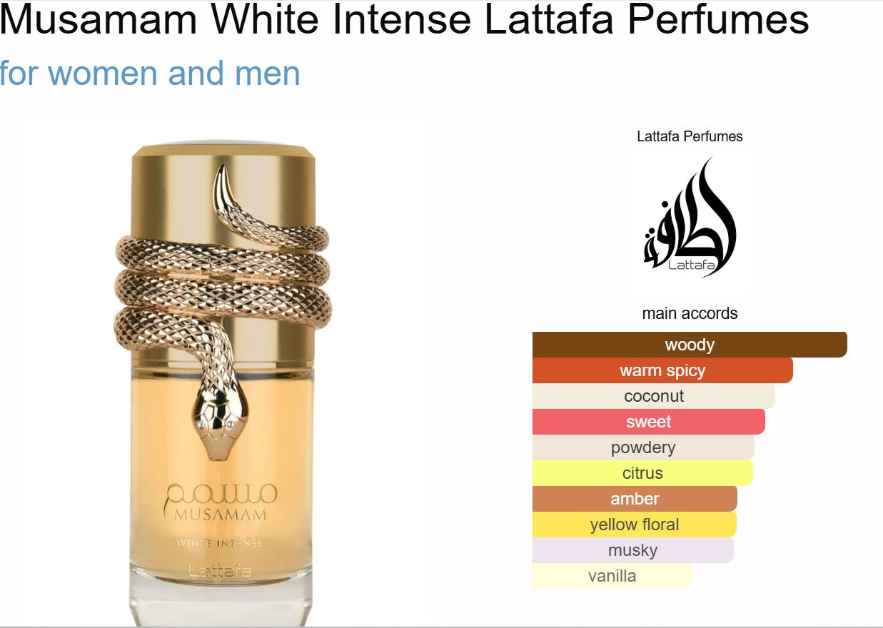 Musamam White Intense Perfume 100ml EDP Lattafa
