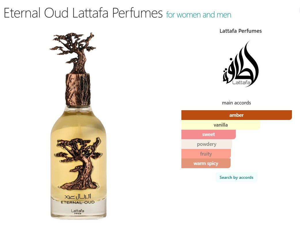 Eternal Oud Lattafa Perfumes for women and men
