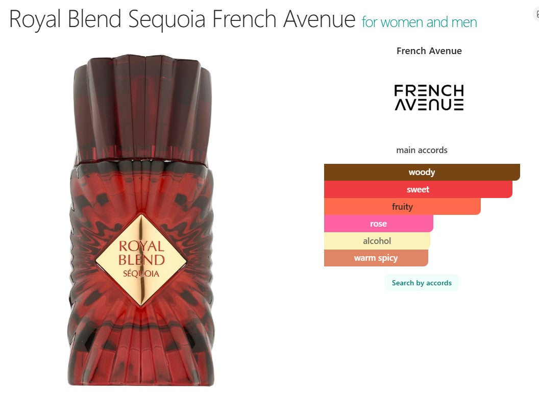Royal Blend Sequoia Perfume 100ml EDP French Avenue