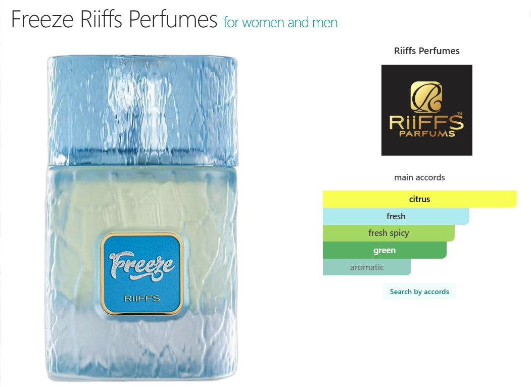 Freeze Extrait de Parfum 100ml Riiffs