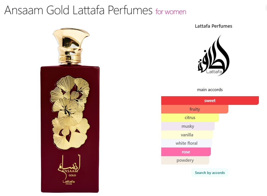 Ansaam Gold Perfume 100ml EDP Lattafa Pride