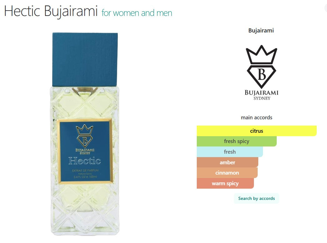 Bujairami Hectic Extrait de Parfum 100ml Bujairami Sydney