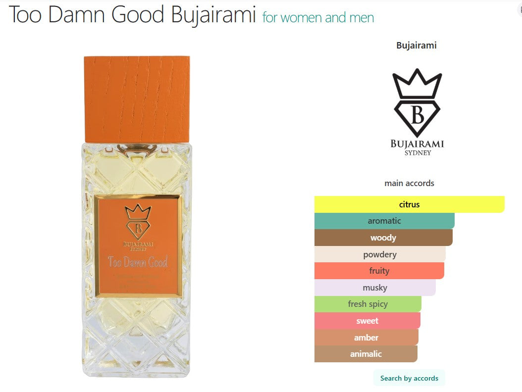 Bujairami Too Damn Good 100ml Extrait De Parfum Bujairami Sydney
