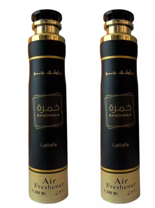 lattafa Khamrah 2 X 300ml air freshener spray Luxury Scent for Car & Home