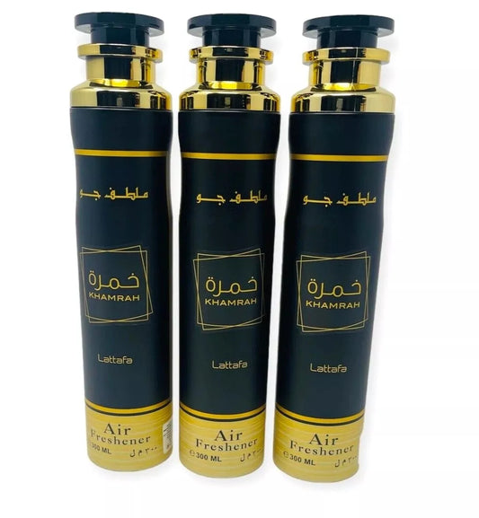 lattafa Khamrah 3 X 300ml air freshener spray Luxury Scent for Car Home