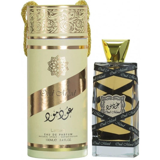 Oud Mood Gold | Eau De Parfum 100ml | by Lattafa - Unisex Arabian Perfume Spray Gift